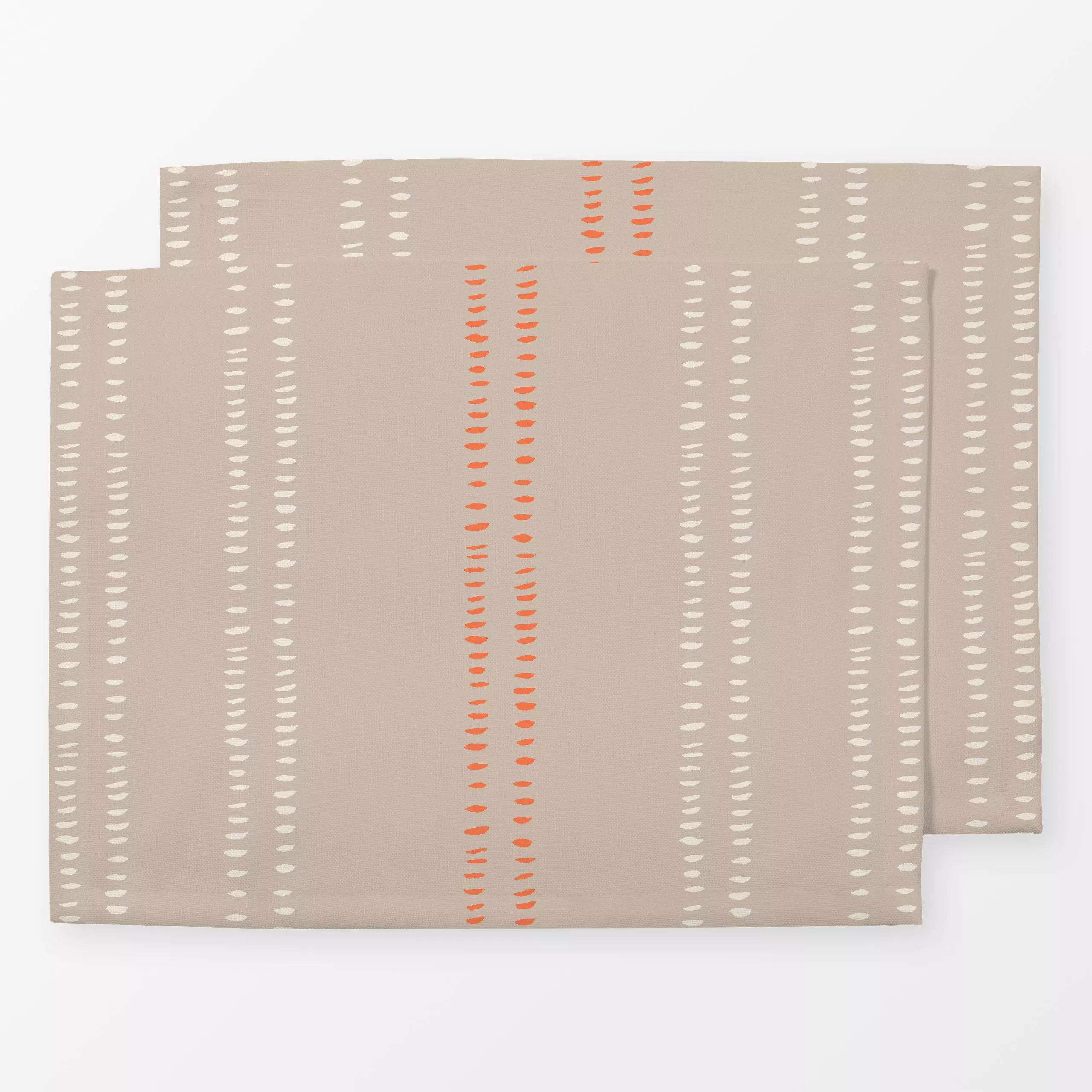 Tischset Boho summer Streifen camel - Sommer, Symbole & Muster - von „Kathrin Löffler"; boho, minimalistisch, Bohemian, soft