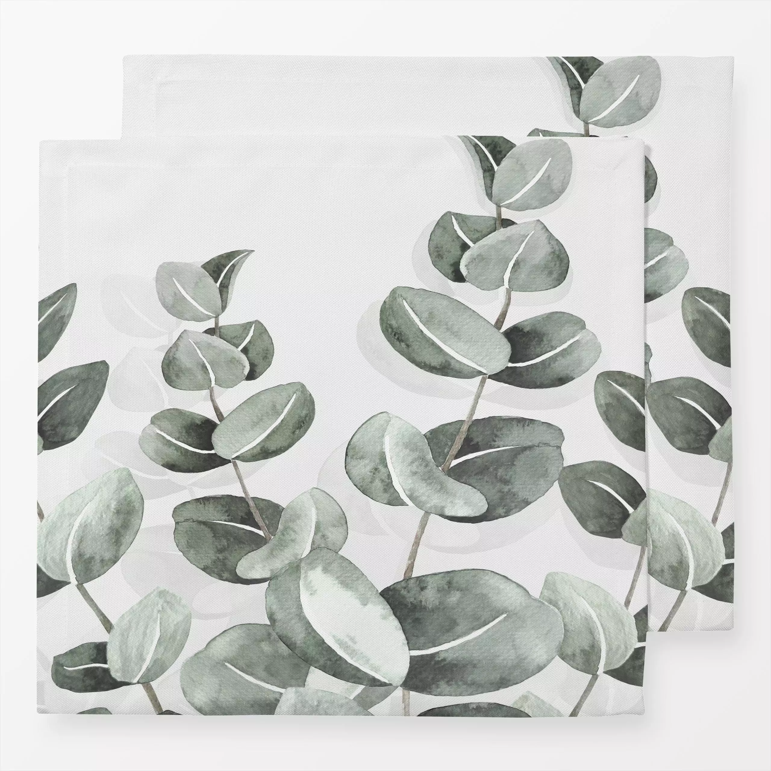 Servietten Eucalyptus Watercolor green - Blumen & Florales, Natur & Landschaft, Pflanzen & Botanik - von „Karen Menzenbach";...