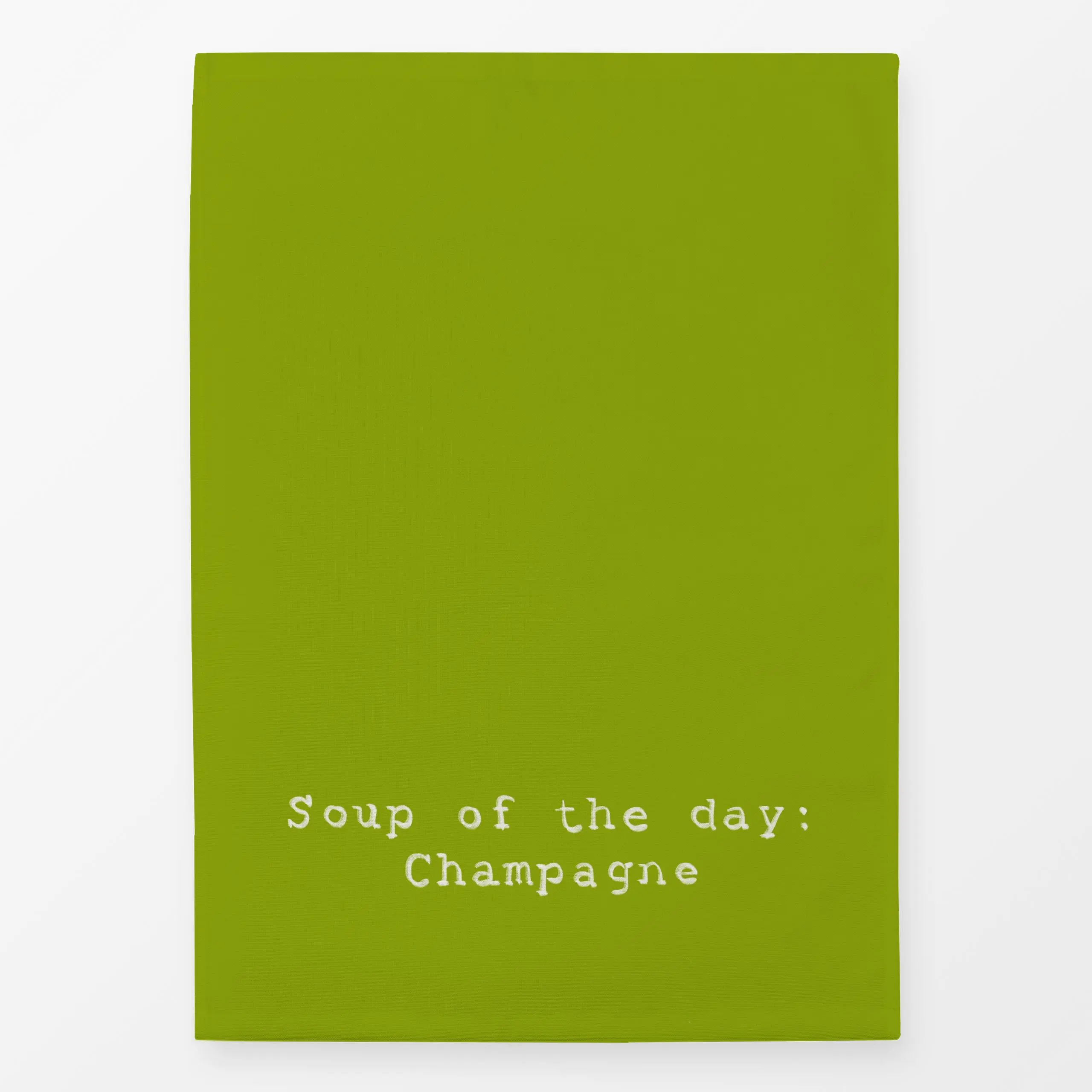Geschirrtücher Soup of the day Grün - Sprüche & Schriftzüge, Küche, Essen & Trinken - von „Sophie Augustin Illustration"; ty...