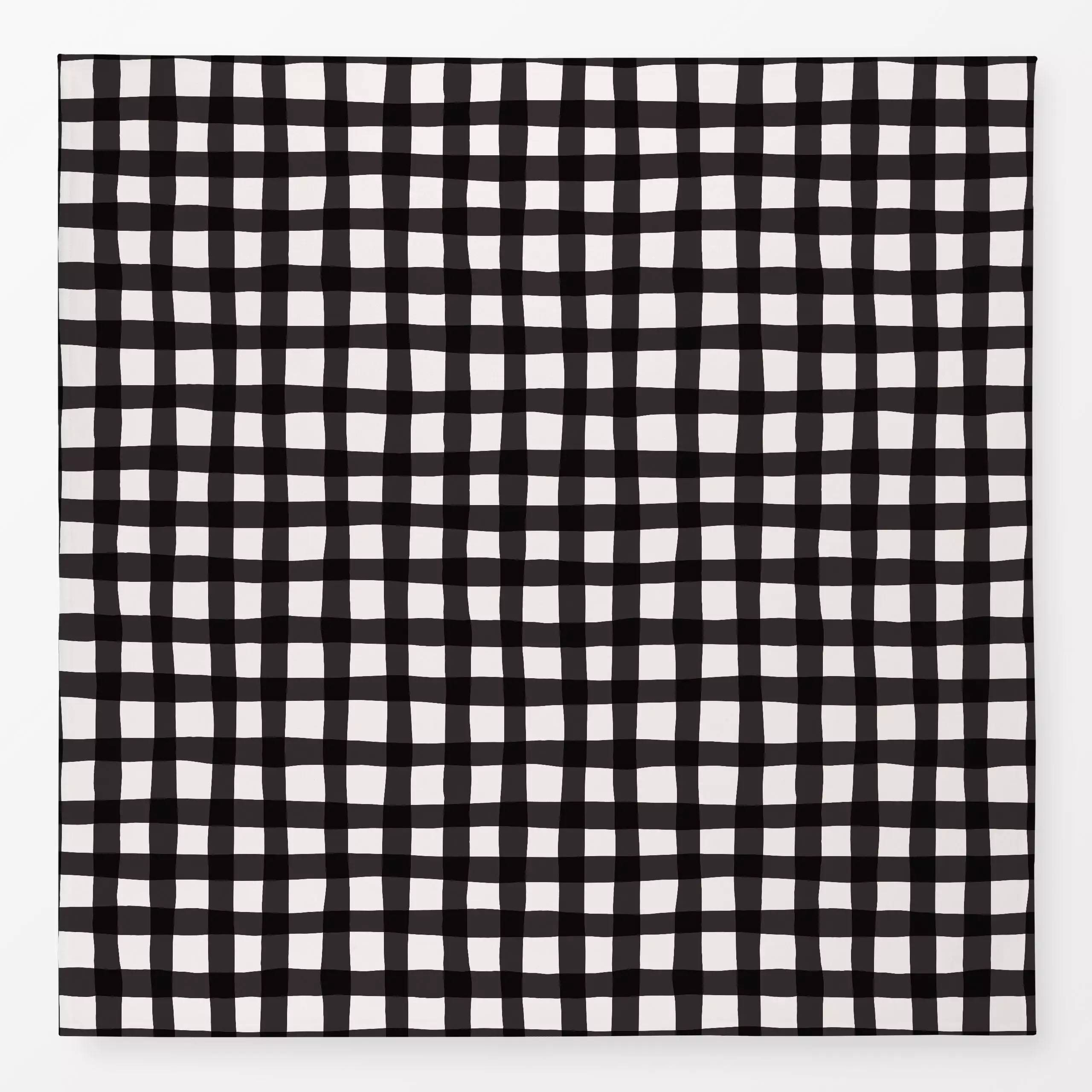 Tischdecke Karomuster schwarz - Symbole & Muster - von „moDeern Design Studio"; Karo, Karos, gingham, Karoliebe, Karomuster,...