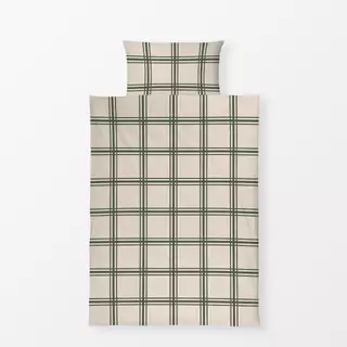 Bettwäsche Autumn Checks beige green