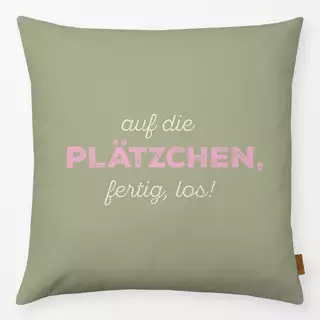 Kissen auf die Plätzchen fertig los