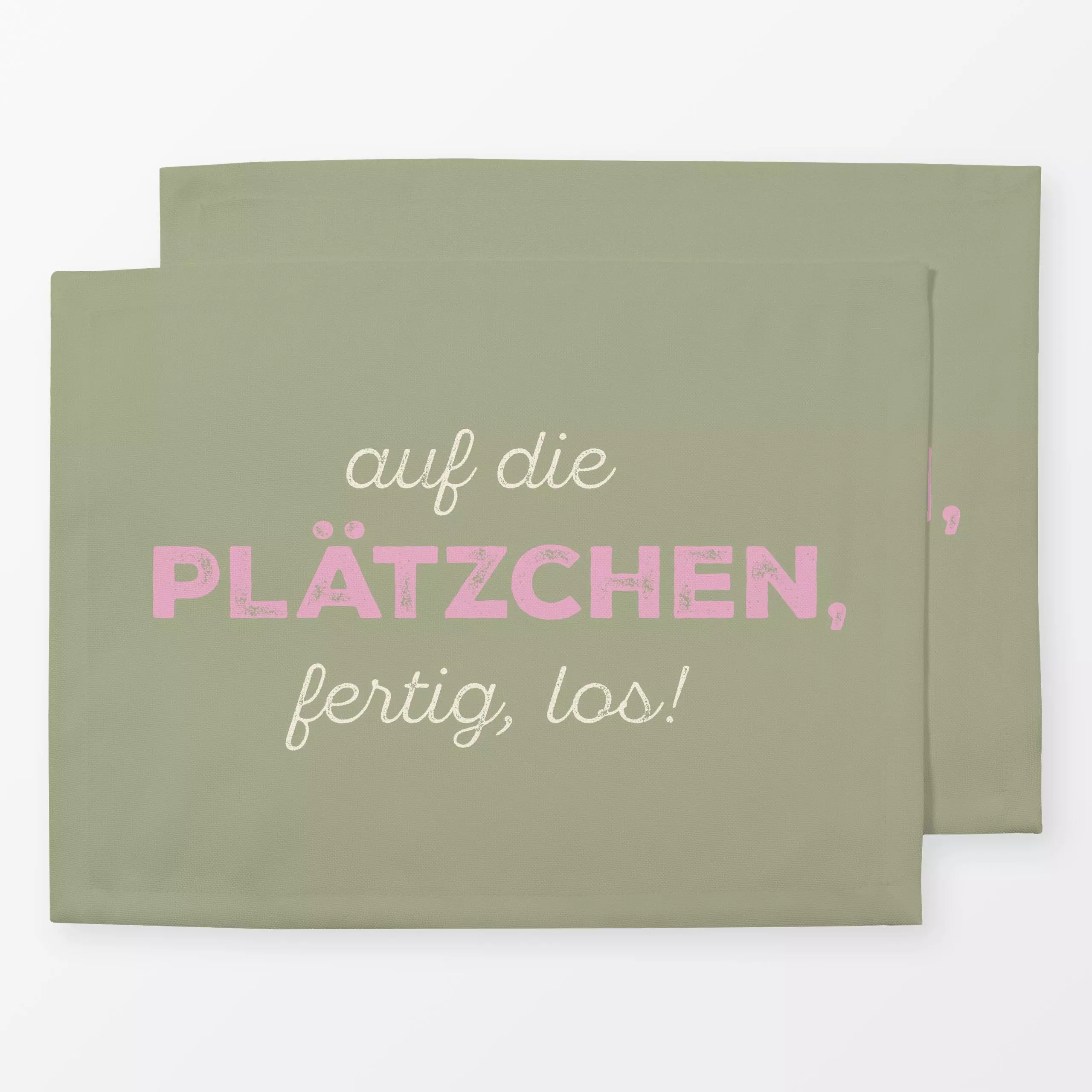 Tischset auf die Plätzchen fertig los - Sprüche & Schriftzüge, Weihnachten, Winter - von „Carolin Vonhoff"; Kinder, Weihnach...