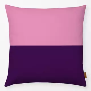 Kissen Color Blocking Rosa Lila