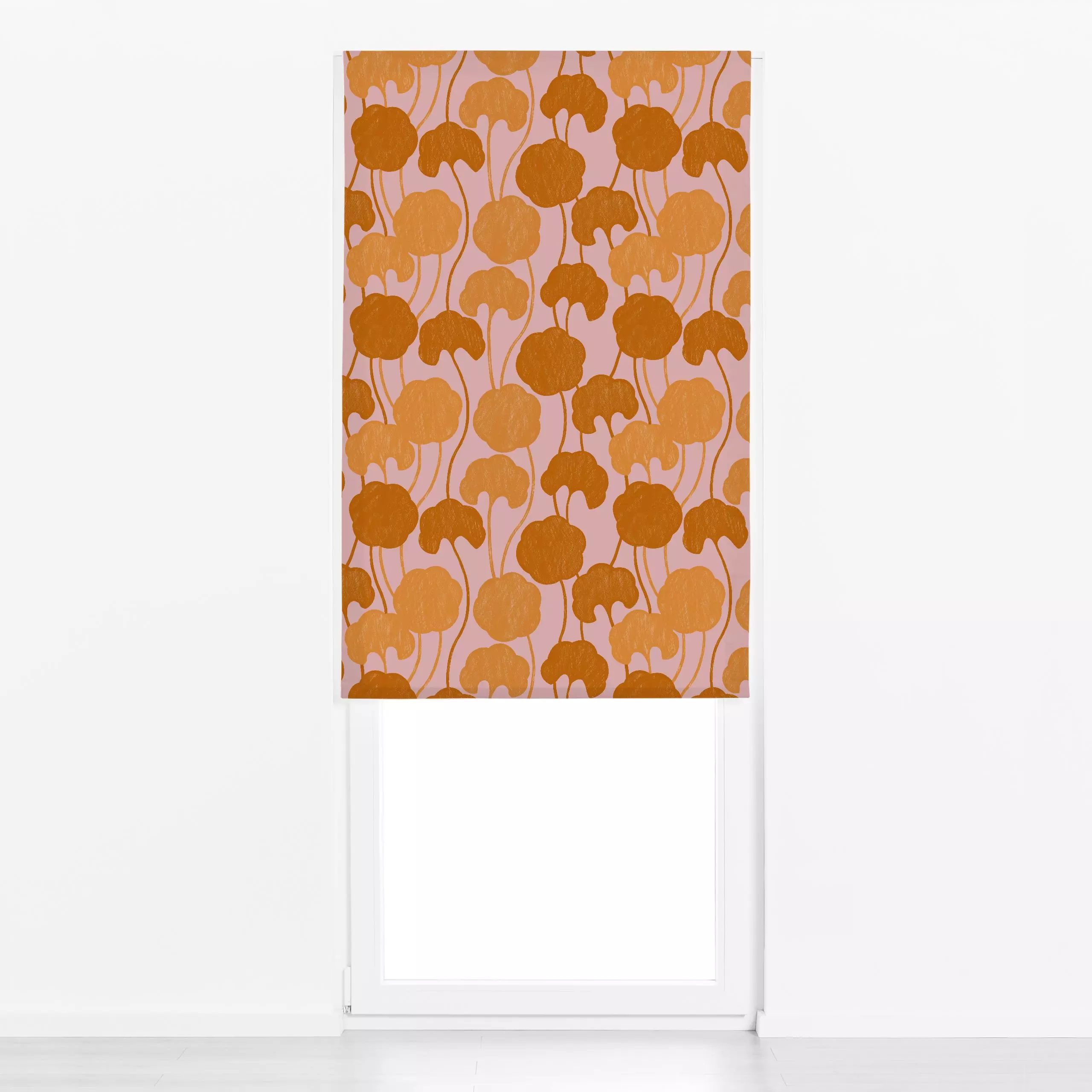 Raffrollo Floral-Silhouettes rosé - Blumen & Florales, Sommer - von „Studio Kesse"; marrakesch, marrokko, boho, Blumen, Somm...