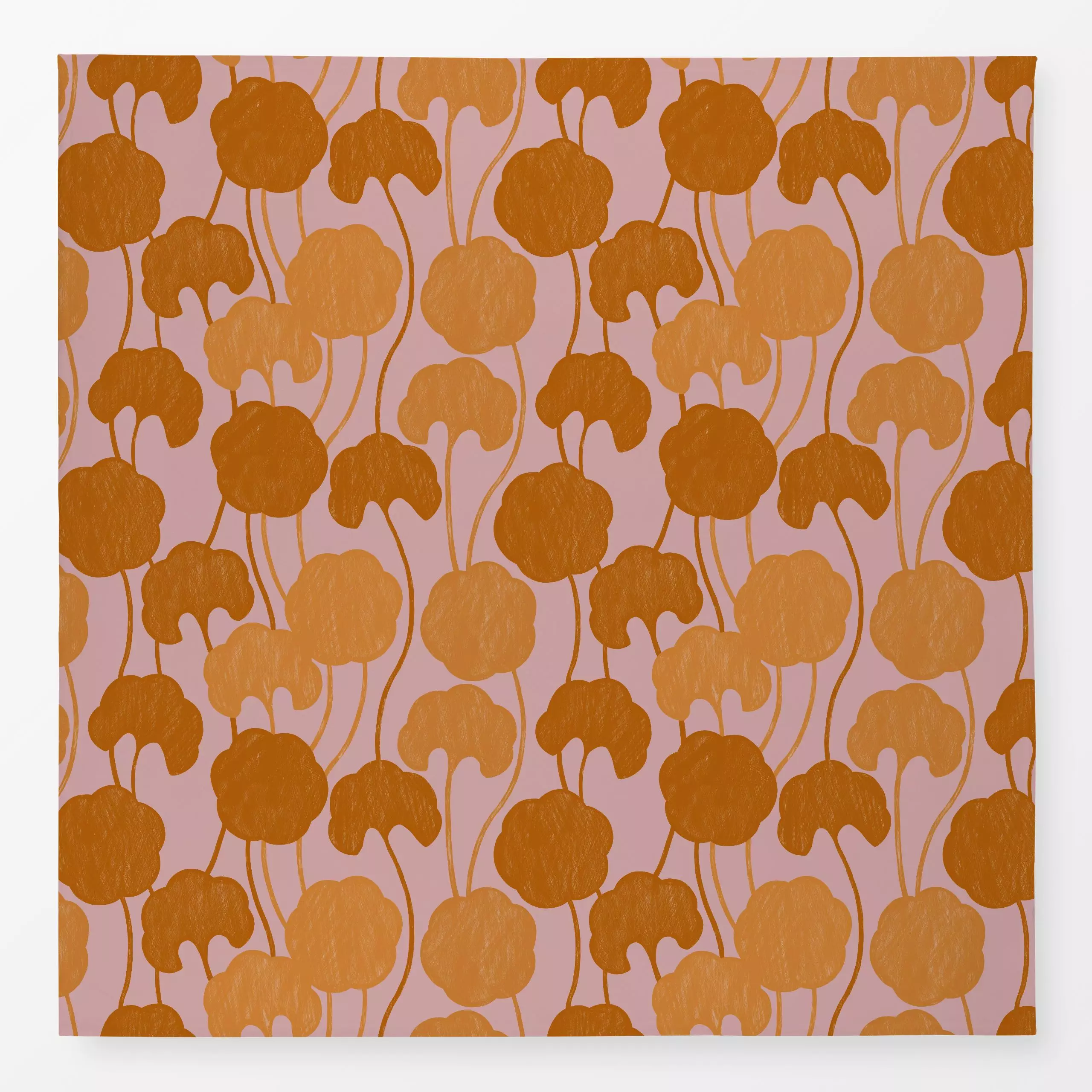 Tischdecke Floral-Silhouettes rosé - Blumen & Florales, Sommer - von „Studio Kesse"; marrakesch, marrokko, boho, Blumen, Som...