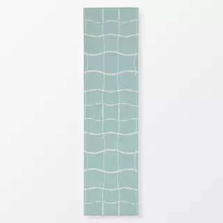 Tischläufer Pool Karo türkis groß