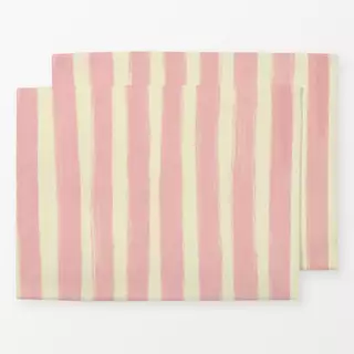 Tischset Streifen Rosa
