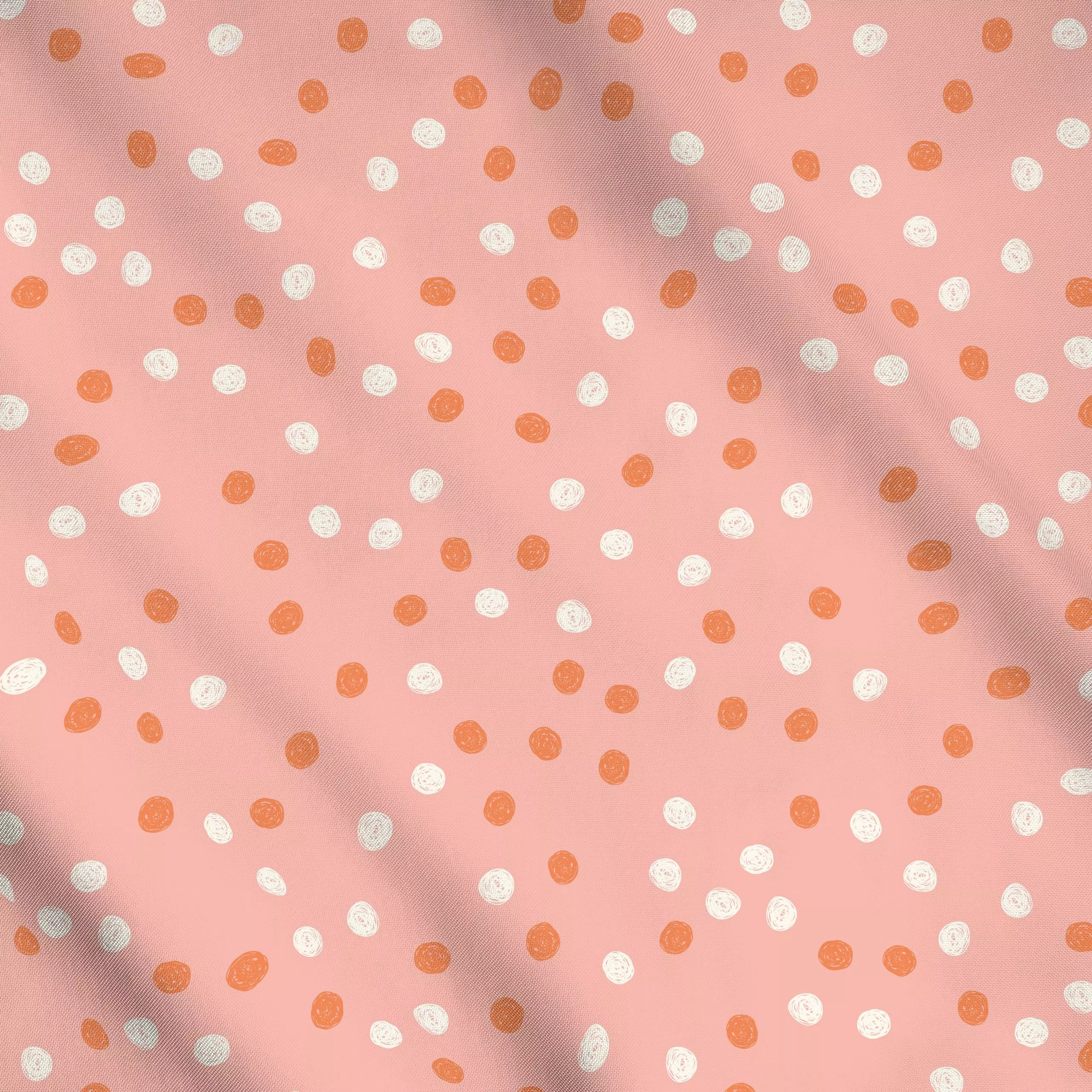 Meterware Punkte rosa beige rot - Frühling, Kinderzimmer & Motive für Kinder, Symbole & Muster - von „Kathrin Woo"; Muster, ...