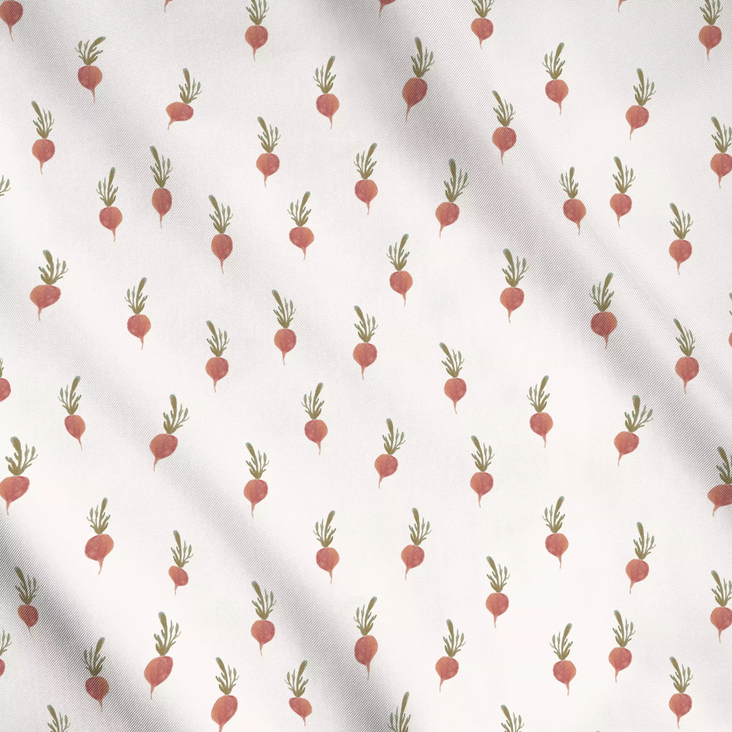 Meterware Radieschen - Kinderzimmer & Motive für Kinder - von „Studio ROSAGRAU“; Muster, Kinder, Garten, Kinderzimmer, Studi...