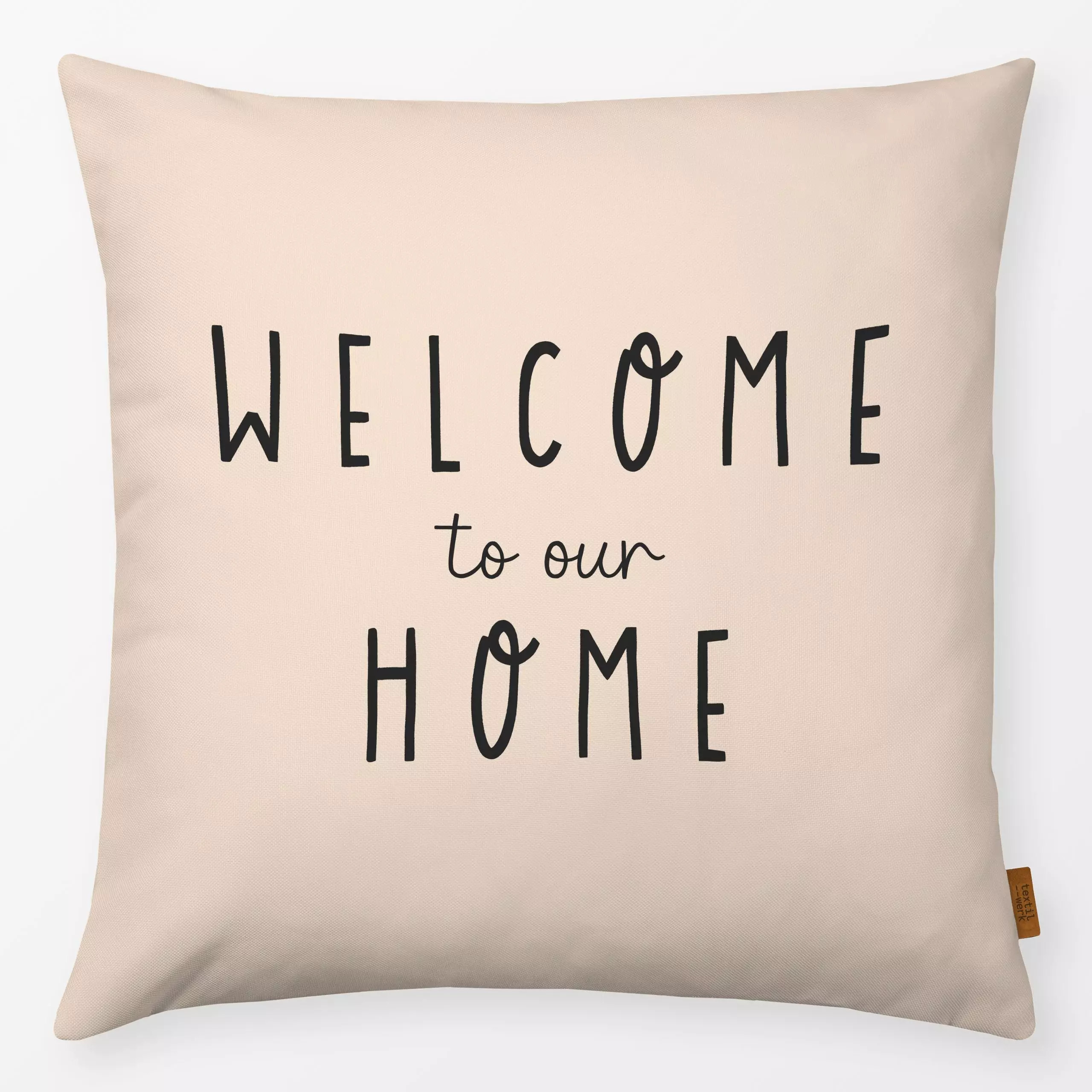 Kissen Welcome Home - Herbst, Sprüche & Schriftzüge - von „Studio Kesse"