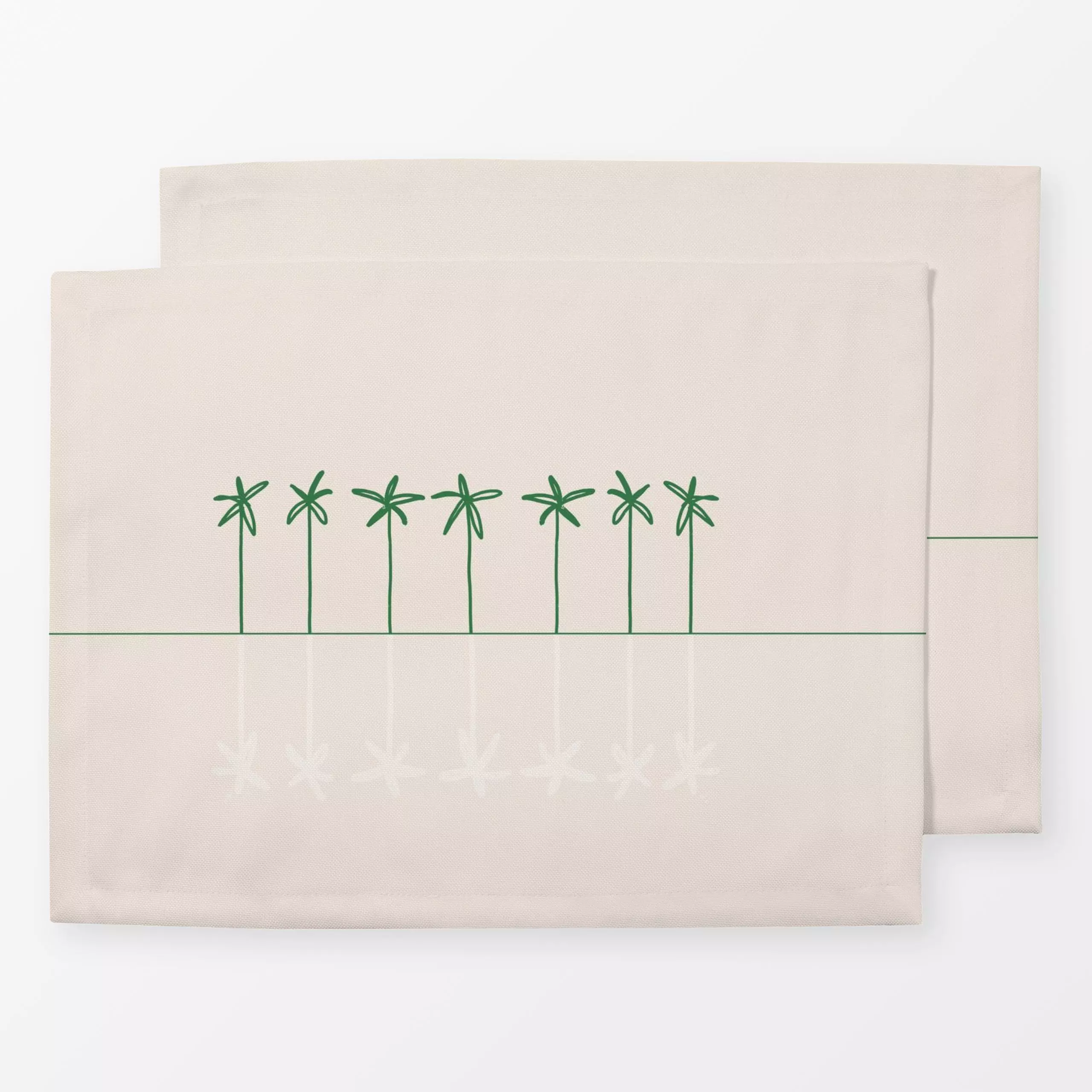 Tischset Palmen grün, tropisch, Sommer, von Kruth Design