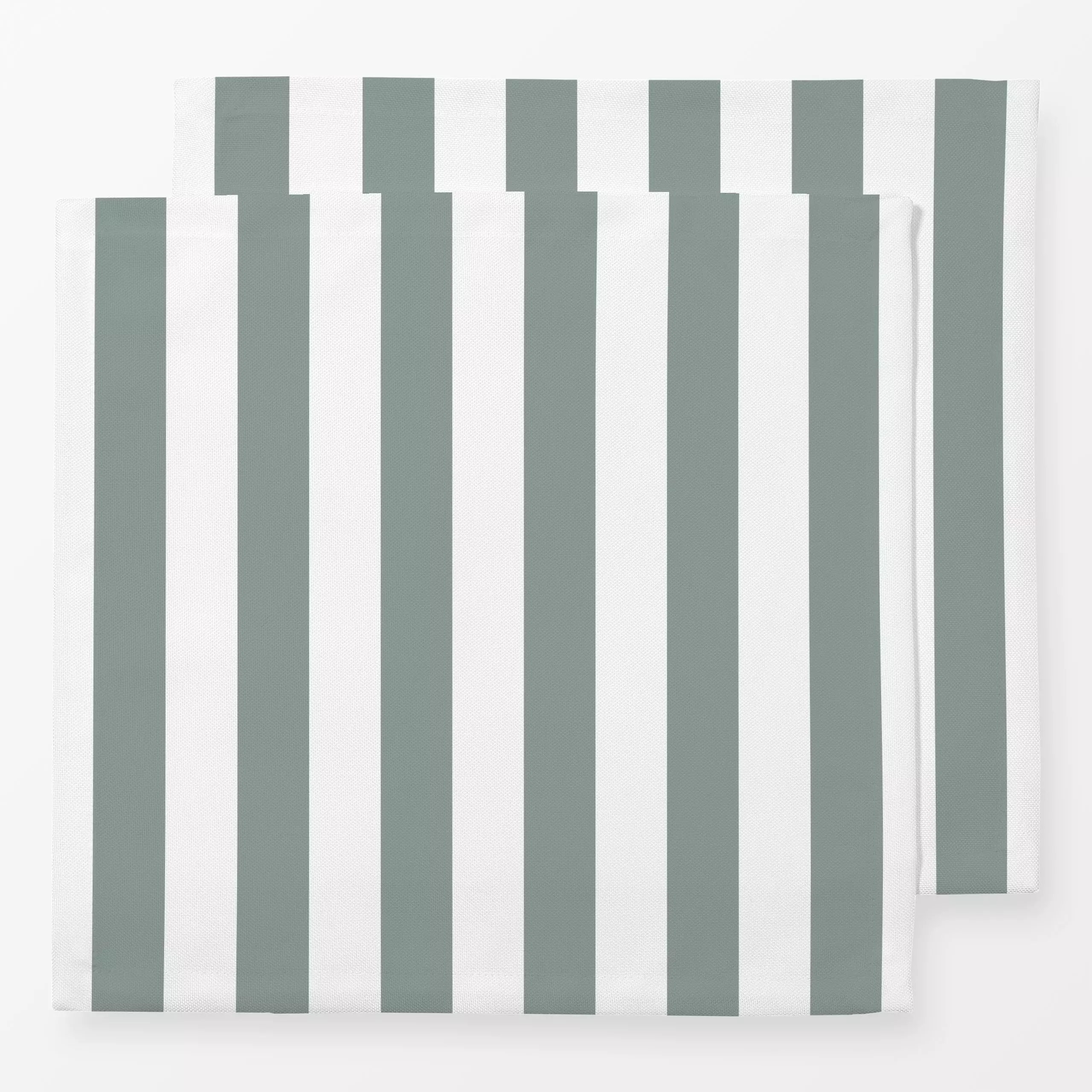 Servietten Jungle Green Stripes - Sommer, Symbole & Muster - von „Sara Maria"; Streifen, Strand, grun, outdoorkissen, blaugr...