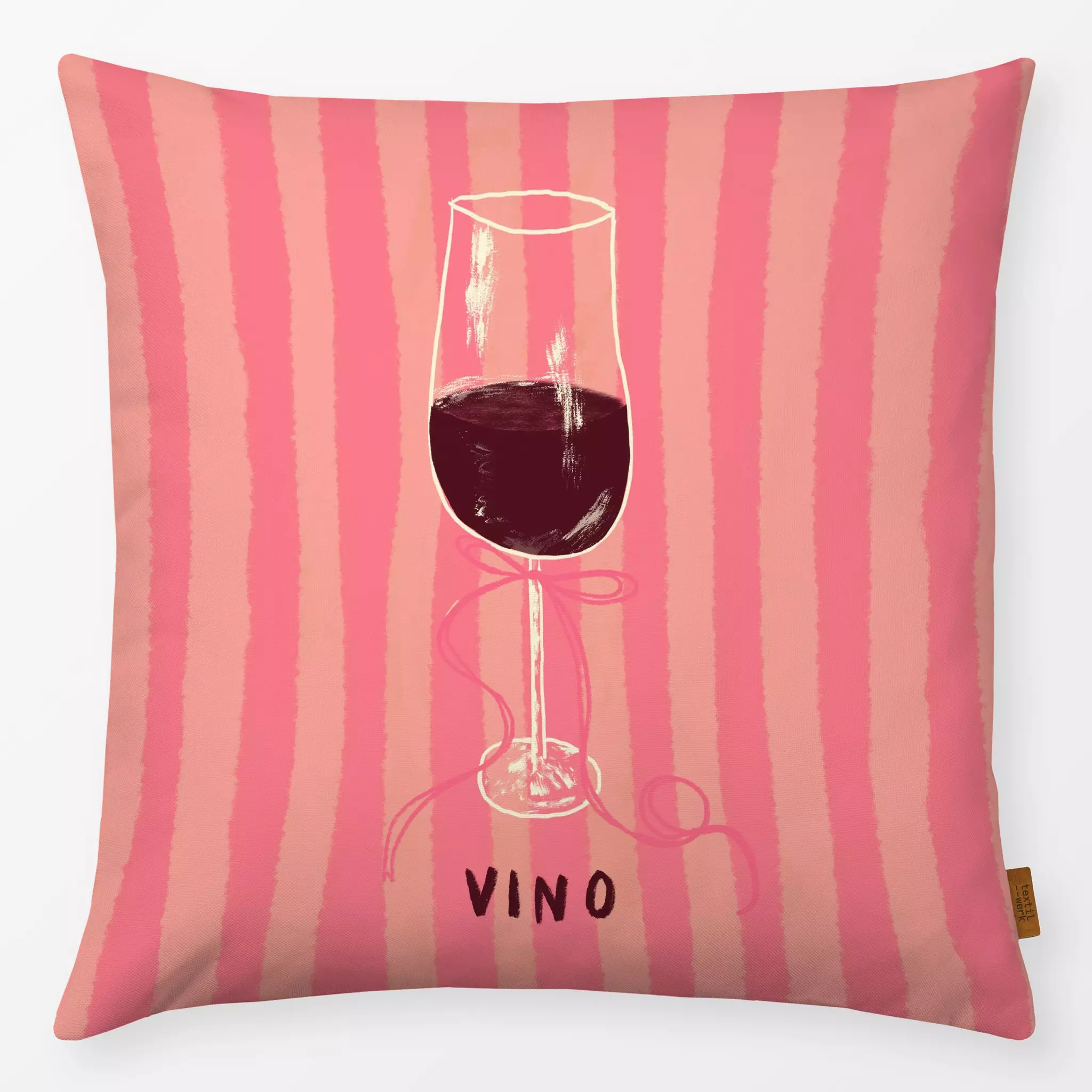 Kissen Kissen Vino rosa gestreift