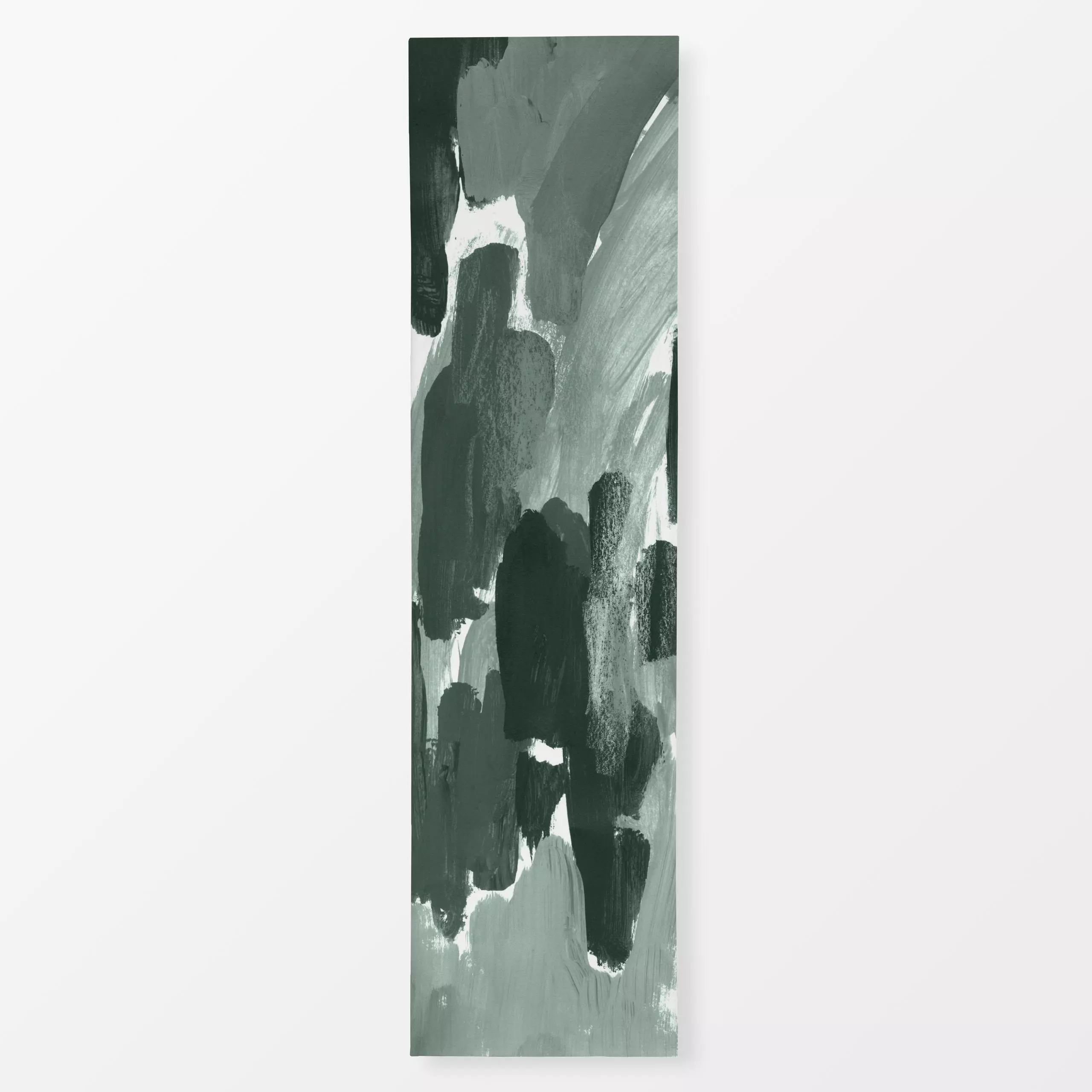 Tischläufer Acrylic Dots olive - Symbole & Muster - von „Janna Schipper"; Acryl, abstrakt, Pinselstrich, grun, winterlich, o...