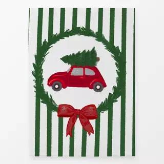 Geschirrtuch Weihnachten Auto Schleife