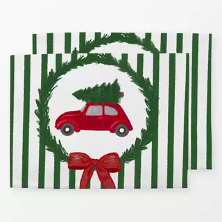 Tischset Weihnachten Auto Schleife