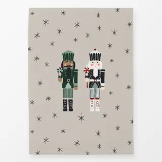 Geschirrtücher Zwei Nussknacker beige