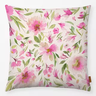 Kissen Aquarell Peony Rose Pink