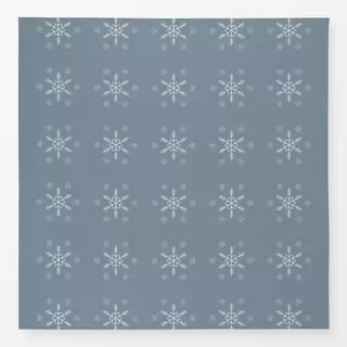 Tischdecke Eiskristall Muster blau