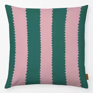 Kissen Breite Streifen grün rosa