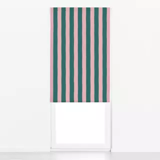 Raffrollo Breite Streifen grün rosa