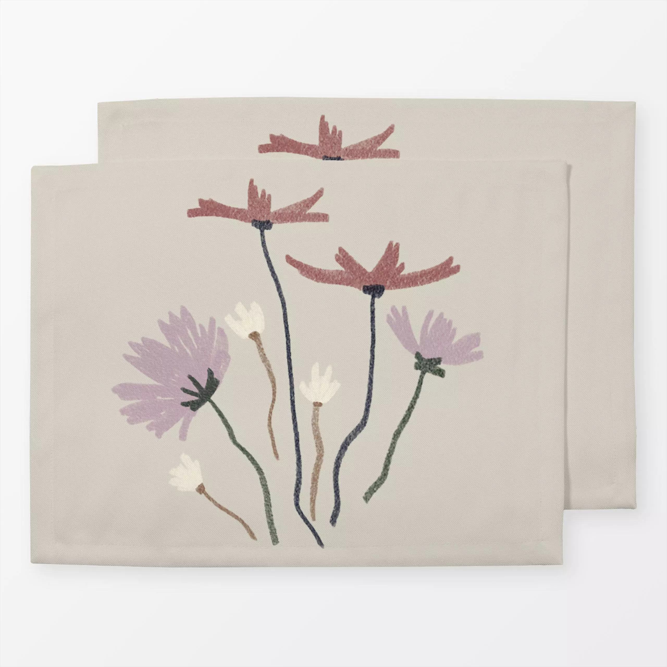 Tischset Herbstblumen - Blumen & Florales, Herbst - von „Jana Driver"; Blumen, Blüten, Wildblumen, Herbst, bunt