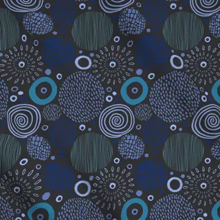 Meterware Tribal Doodle Marks blue