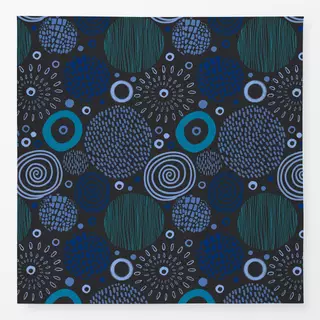 Tischdecke Tribal Doodle Marks blue