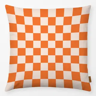 Kissen Love Chess orange puder