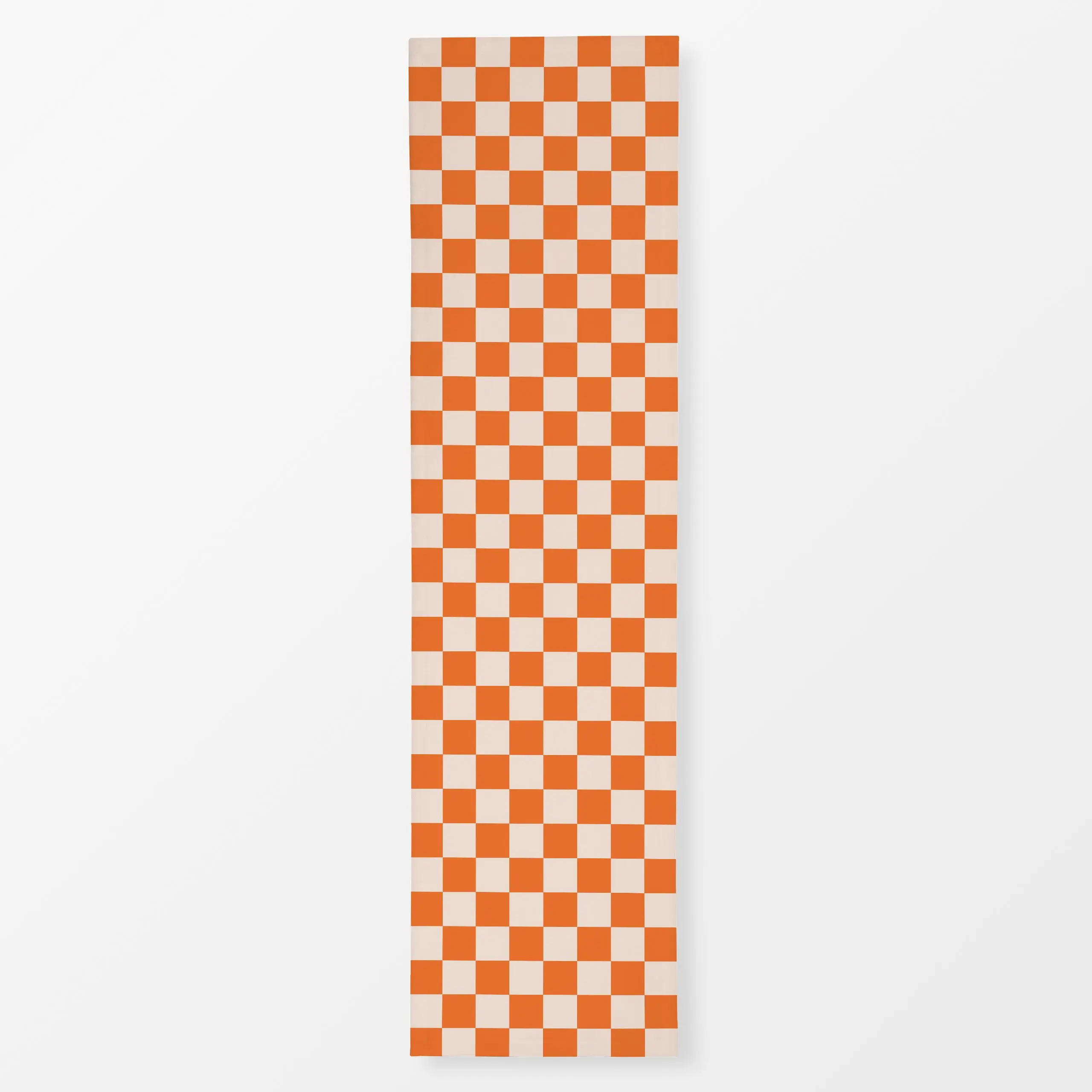 Tischläufer Love Chess orange puder - Symbole & Muster - von „Julia Schumacher"; Love, Karo, kariert, Schachbrett, Schachbre...