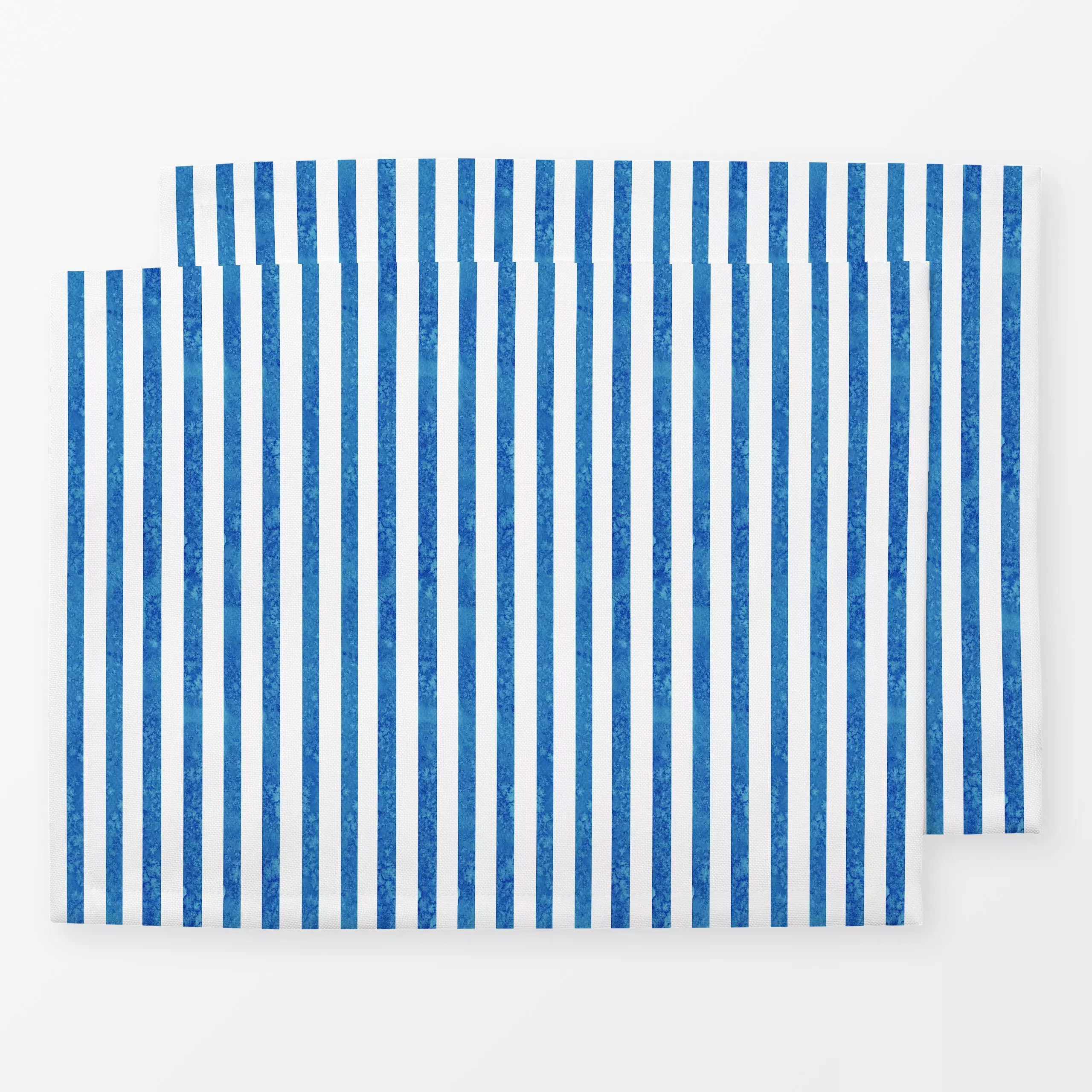 Tischset Längsstreifen Aquarell Blau, gemustert, Sommer, von Mareen Heinz