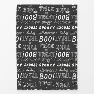 Geschirrtuch Halloween Typo anthrazit