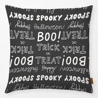 Kissen Halloween Typo anthrazit