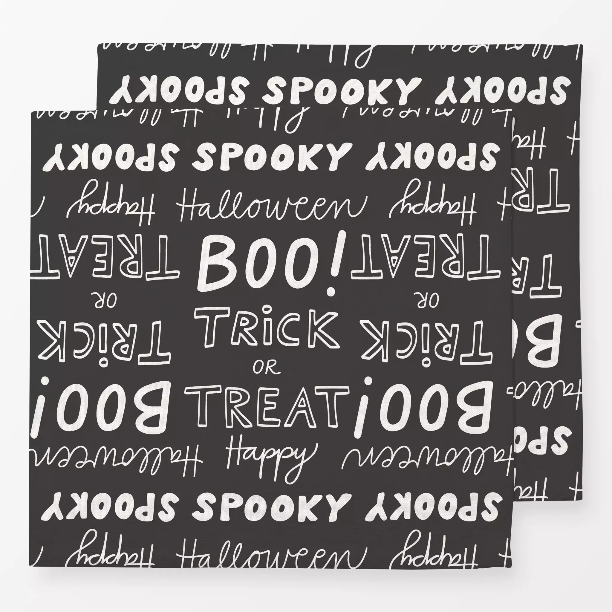 Servietten Halloween Typo anthrazit Halloween Typo anthrazit