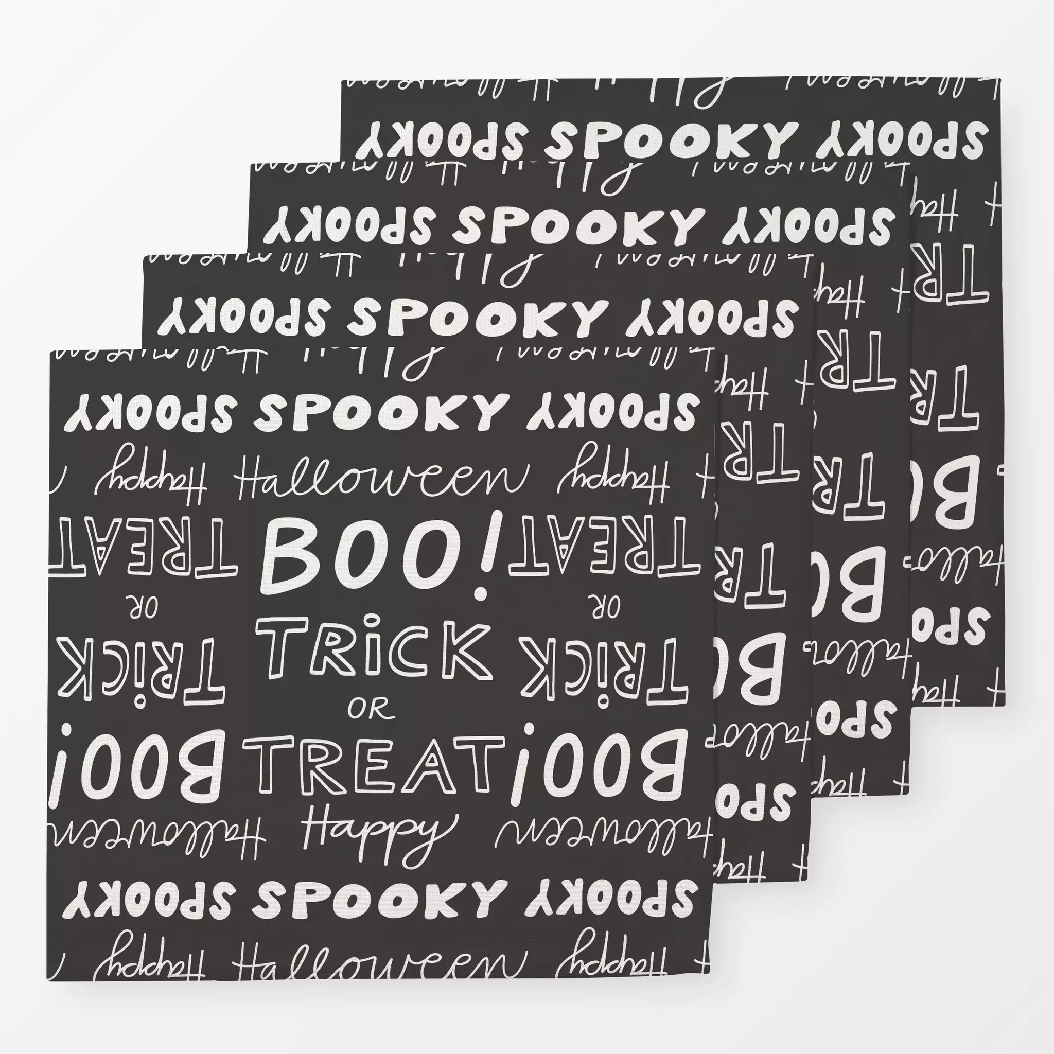 Servietten Halloween Typo anthrazit Halloween Typo anthrazit