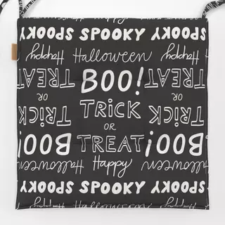 Sitzkissen Halloween Typo anthrazit