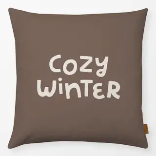 Kissen Cozy Winter braun