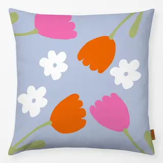 Kissen Tulpen Frühlingsblumen Blau