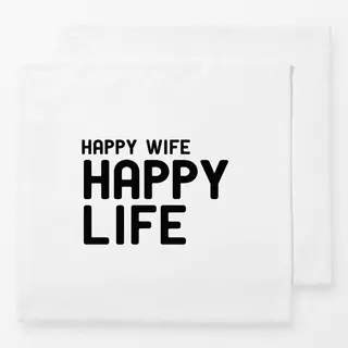 Servietten HAPPY WIFE HAPPY LIFE