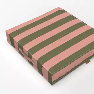Bodenkissen Stripes Christmas rosa grün