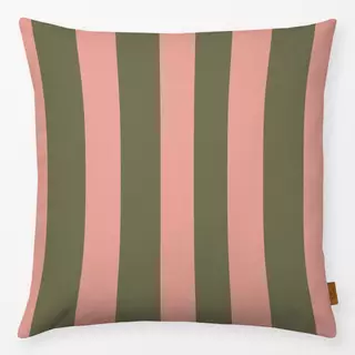 Kissen Stripes Christmas rosa grün