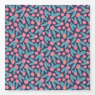 Tischdecke Abstrakte Blau-Rosa Blüten