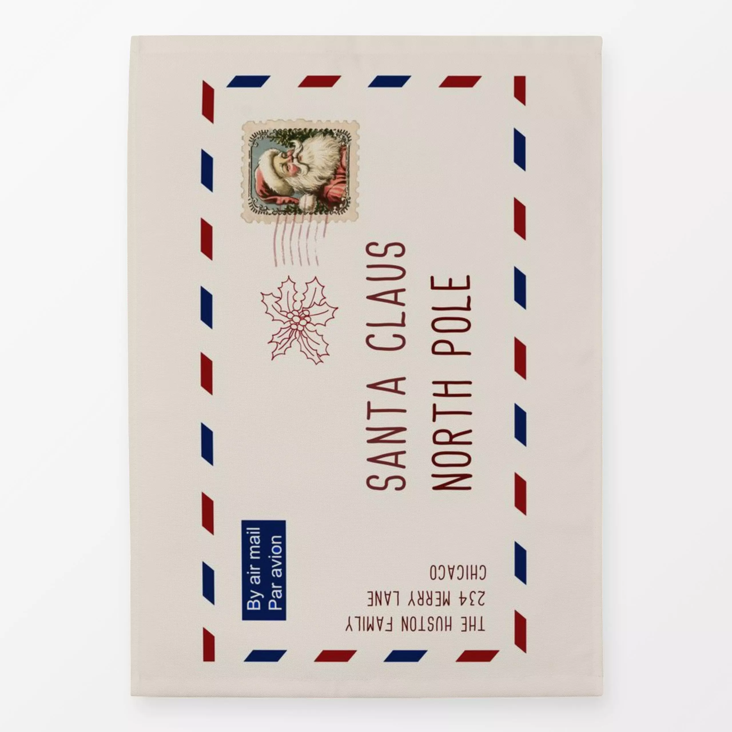 Geschirrtücher Brief an den Weihnachtsmann - Weihnachten, Winter, Retro & Vintage - von „Uta Naumann"; Weihnachtsmann, Weihn...