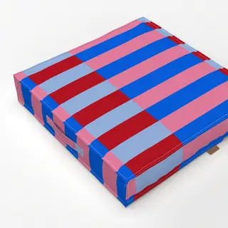 Bodenkissen Stripes blue pink
