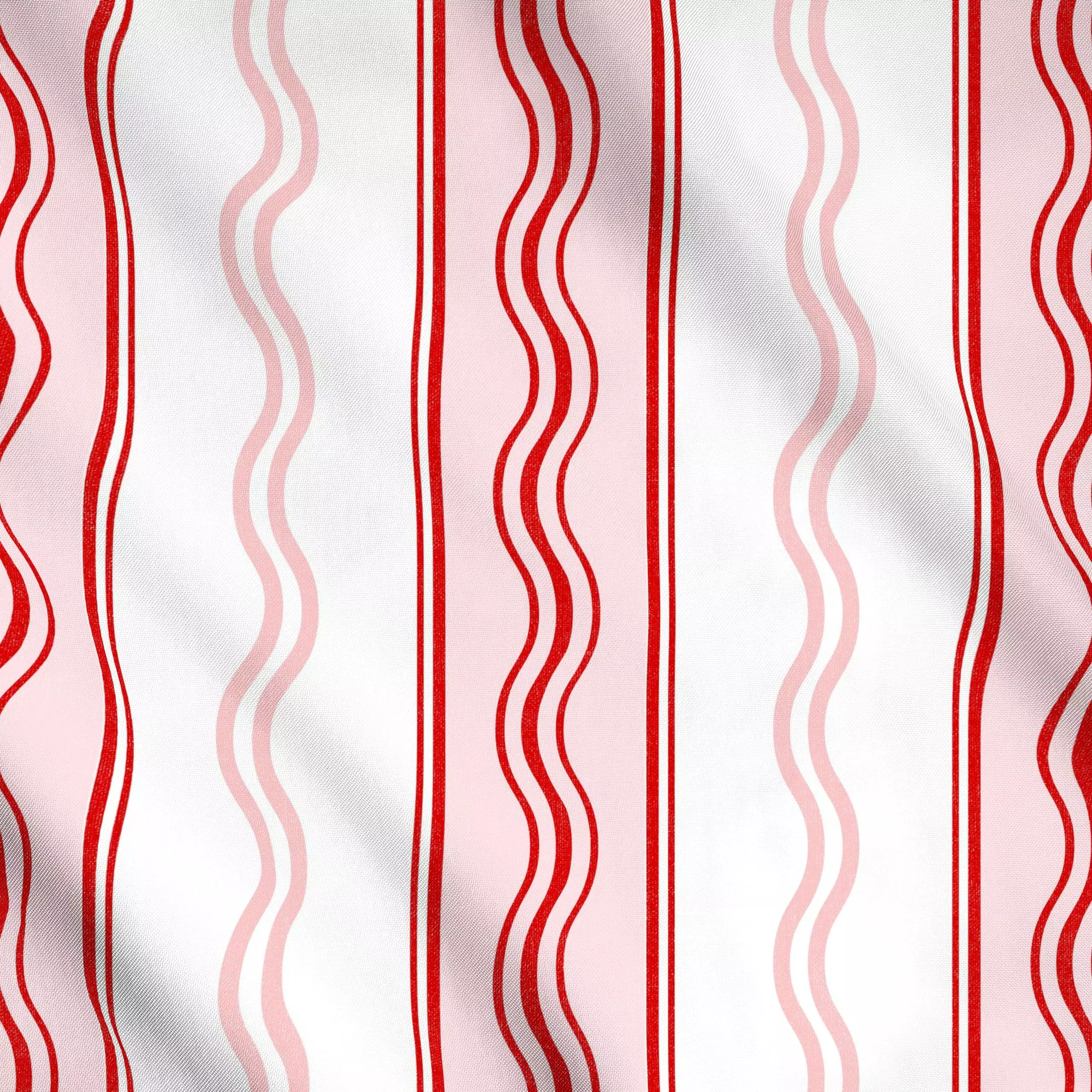 Meterware Retro preppy wellen I - Sommer, Symbole & Muster, Retro & Vintage - von „Bloomery Decor"; Streifen, Retro, wellen,...