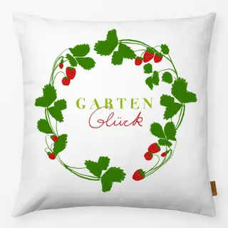 Kissen Erdbeerkranz Gartenglück