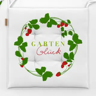 Sitzkissen Erdbeerkranz Gartenglück
