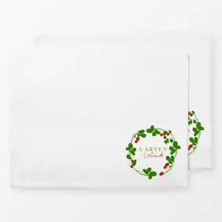 Tischset Erdbeerkranz Gartenglück