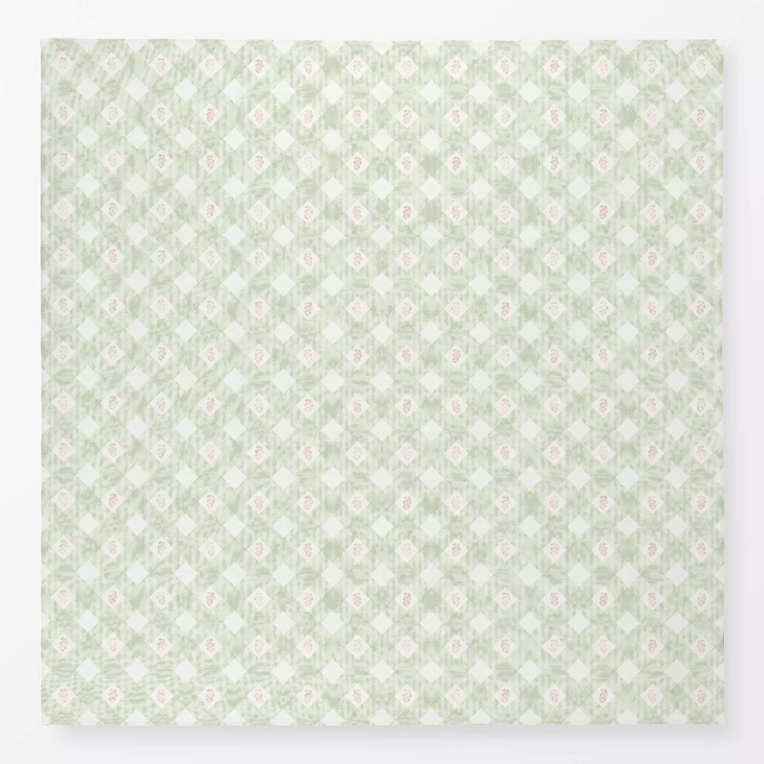 Tischdecke Cottage Karo checks sage - Blumen & Florales, Symbole & Muster, Retro & Vintage - von „Bloomery Decor"; Blumen, f...